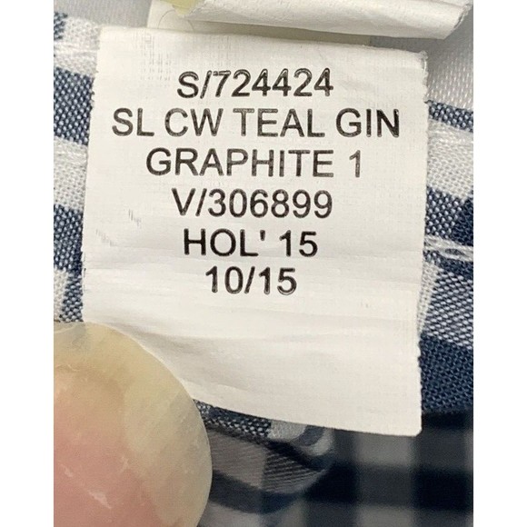 Banana Republic Button Down Shirt Mens Size Small Slim Fit Teal Long Sleeve 2015 - Picture 14 of 16